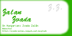 zalan zvada business card